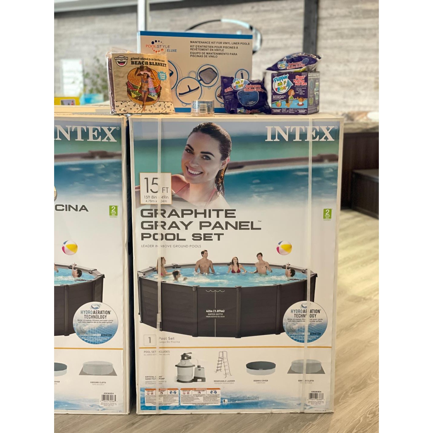 15 Ft Graphite Intex Pool 